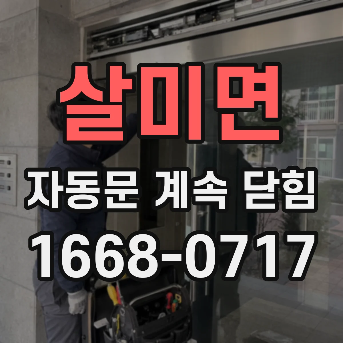 살미면 자동문 계속 닫힘