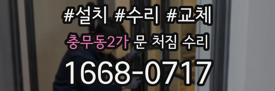 충무동2가 문 처짐 수리