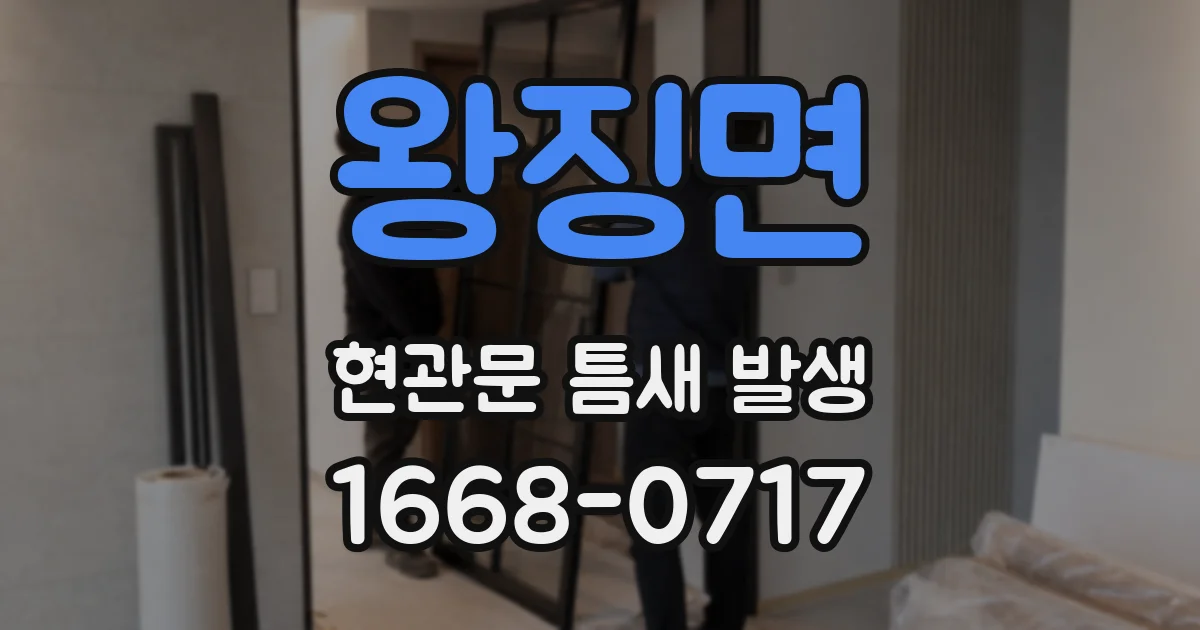 왕징면 현관문 틈새 발생