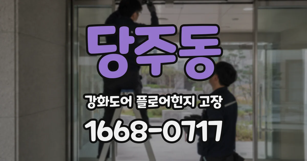 당주동 강화도어 플로어힌지 고장