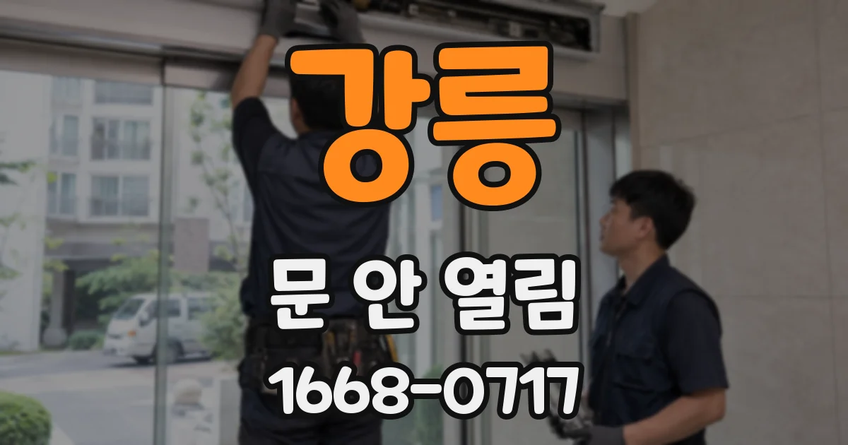 강릉 문 안 열림