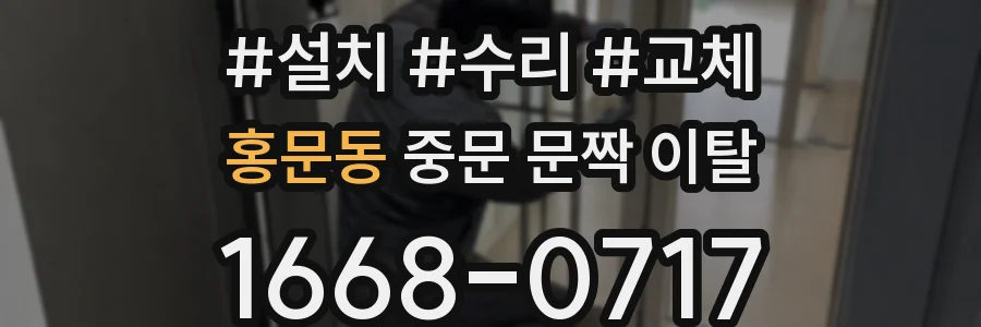 홍문동 중문 문짝 이탈
