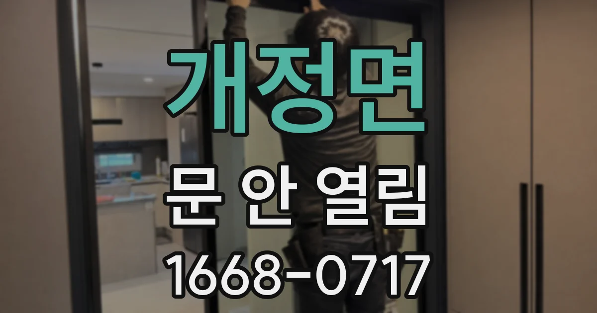 개정면 문 안 열림
