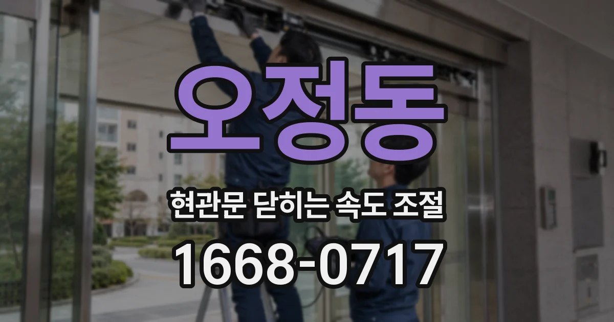 오정동 현관문 닫히는 속도 조절
