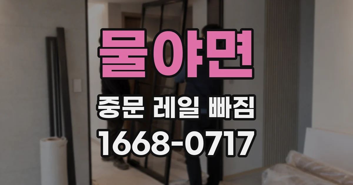 물야면 중문 레일 빠짐