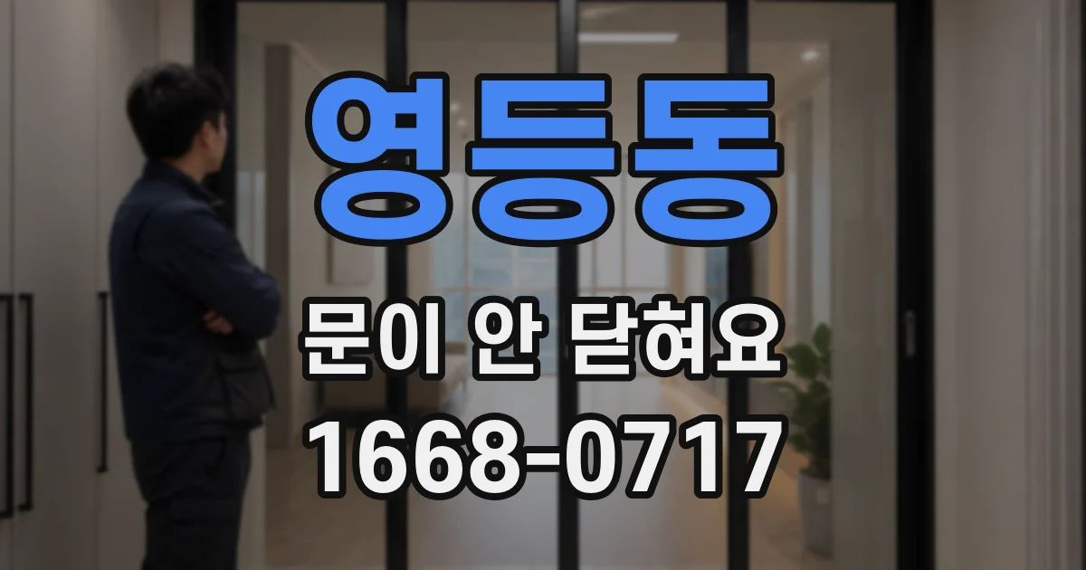 영등동 문이 안 닫혀요