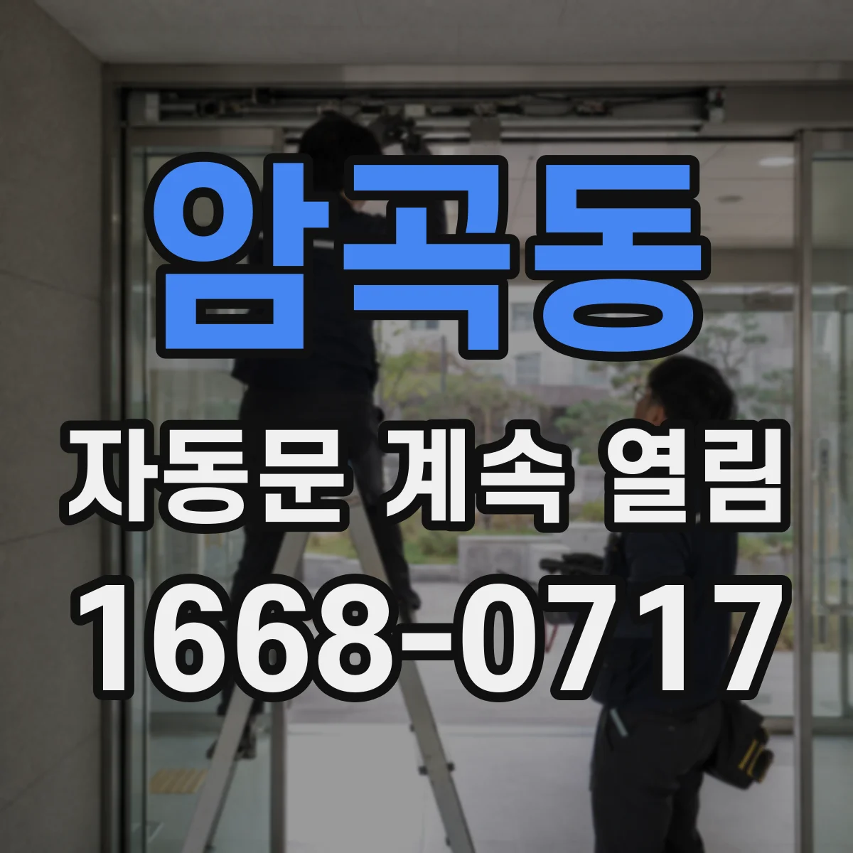 암곡동 자동문 계속 열림
