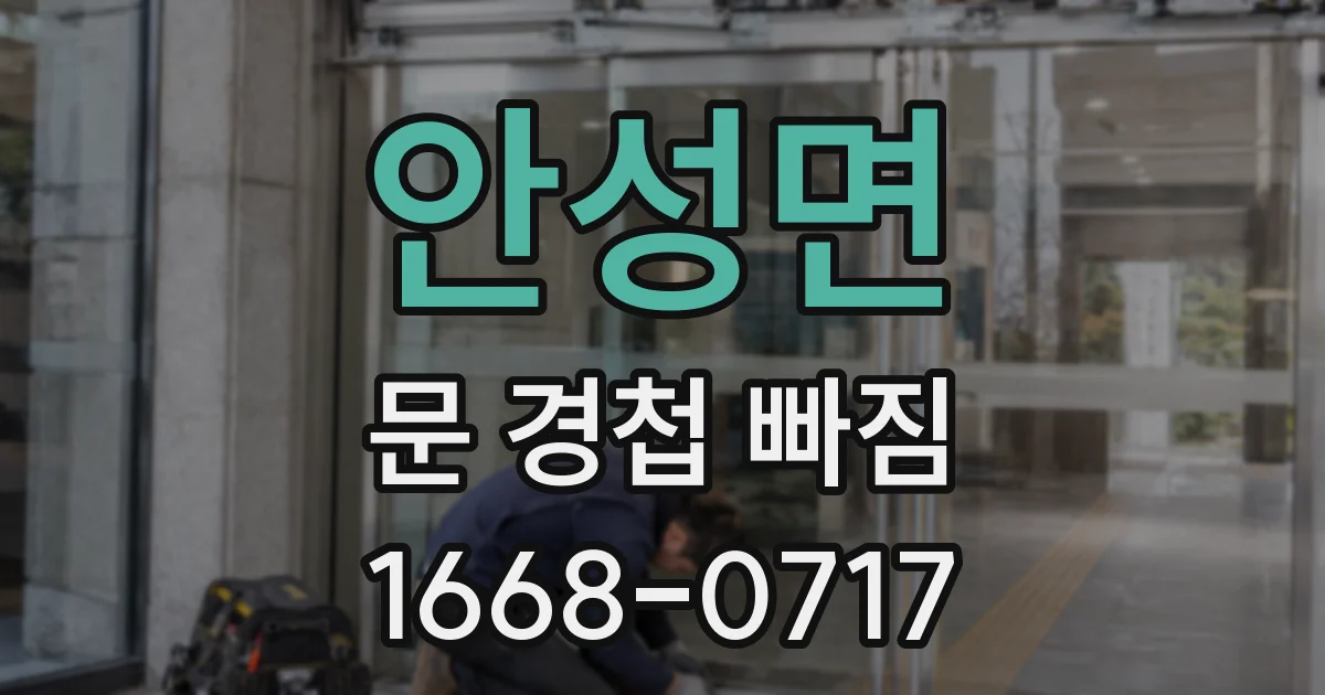안성면 문 경첩 빠짐