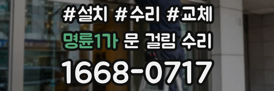명륜1가 문 걸림 수리