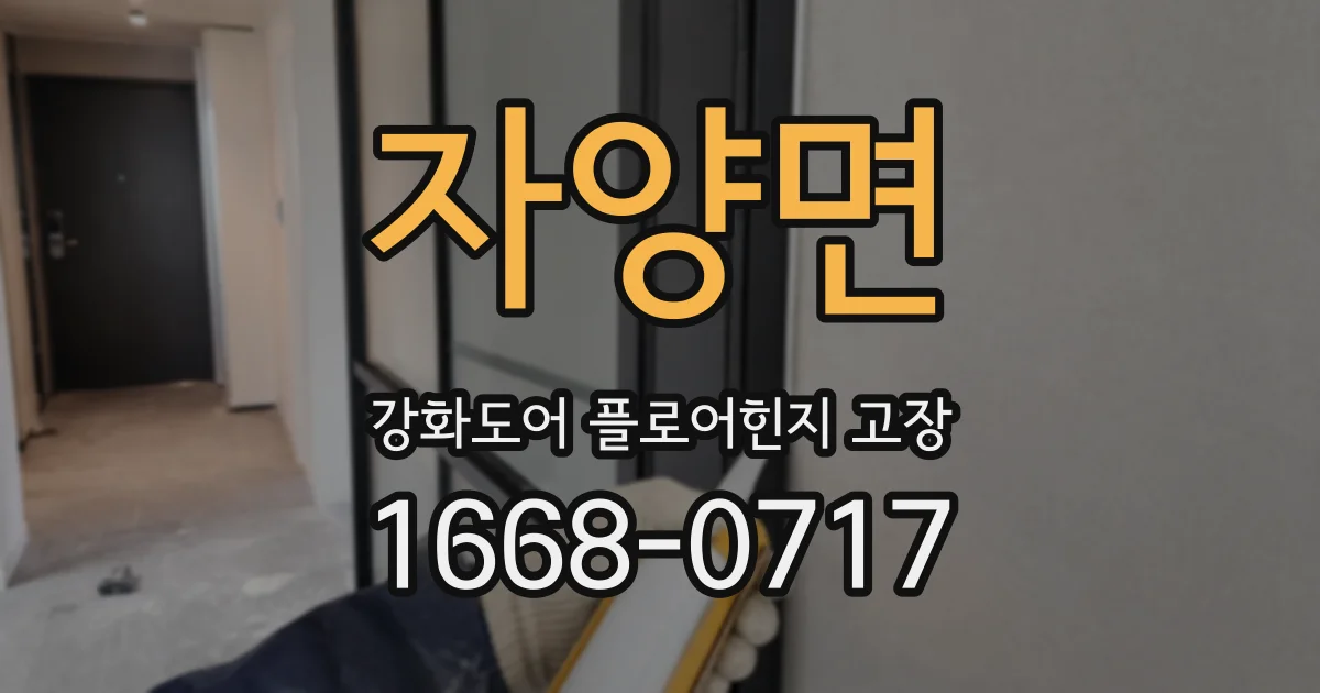 자양면 강화도어 플로어힌지 고장