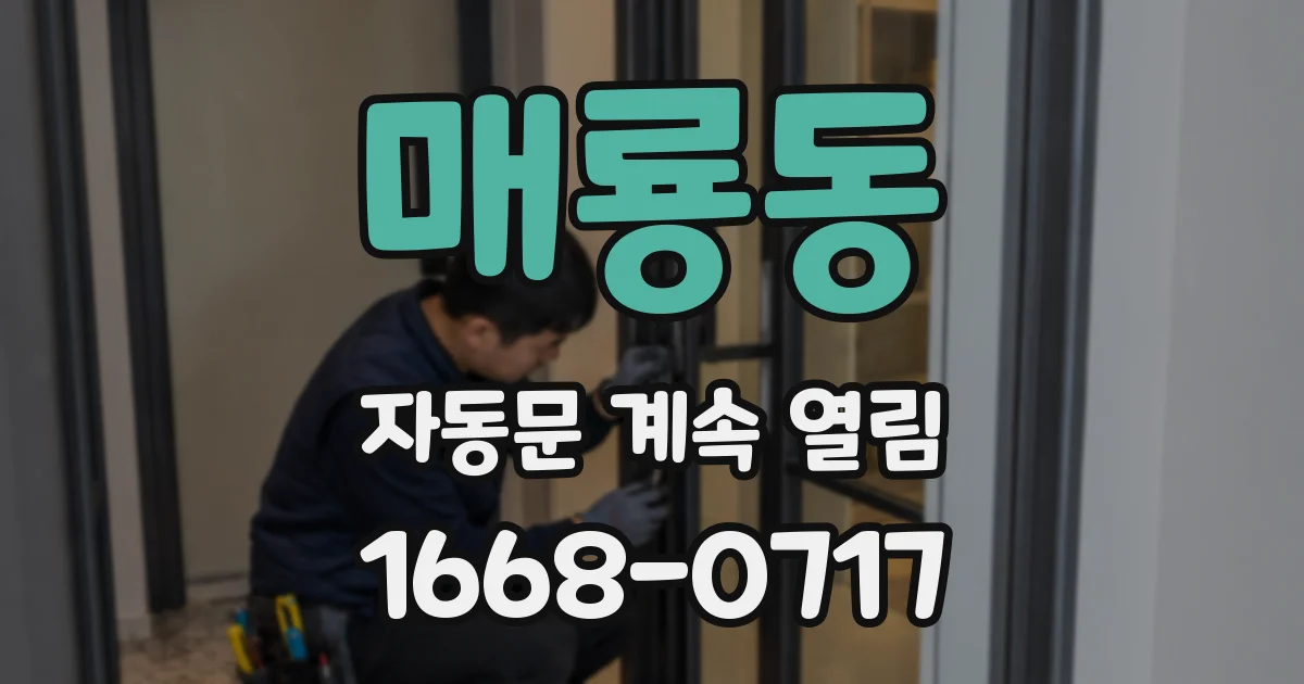 매룡동 자동문 계속 열림