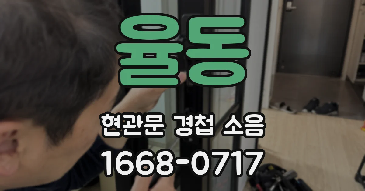 율동 현관문 경첩 소음