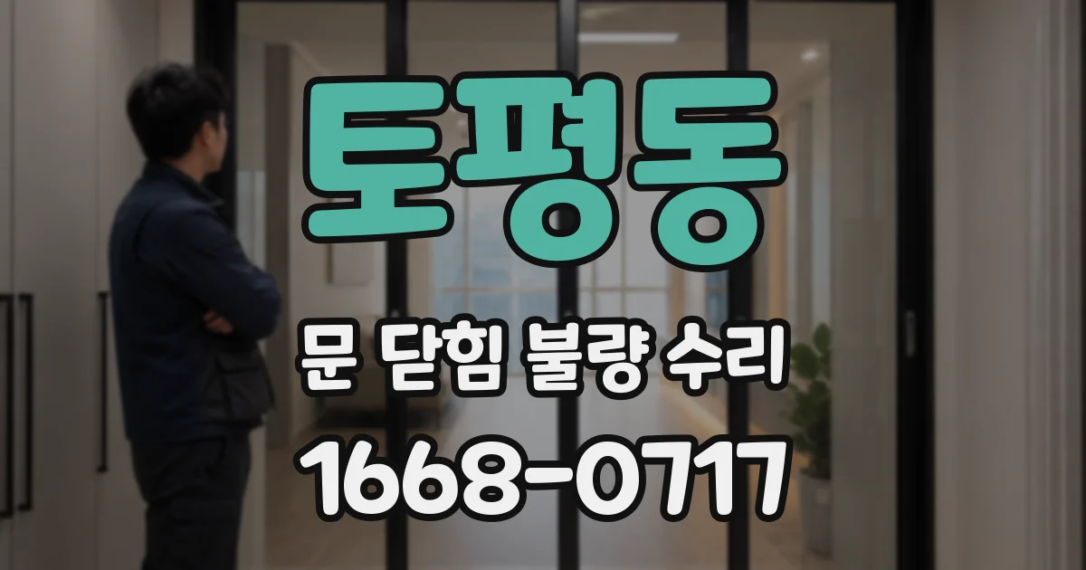 토평동 문 닫힘 불량 수리