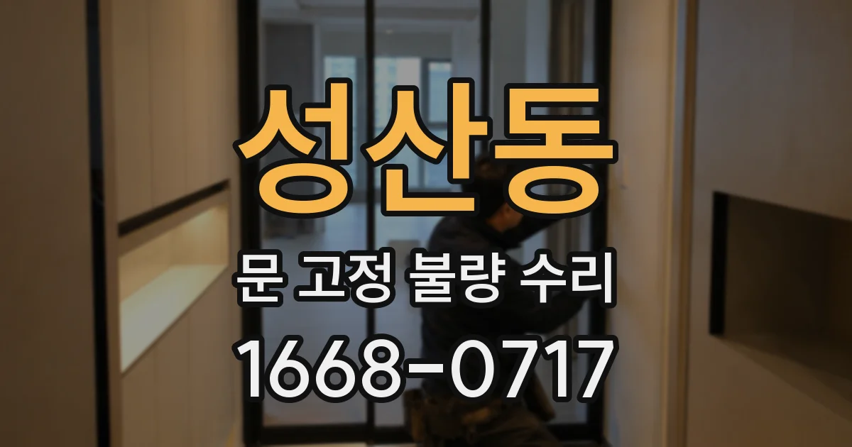 성산동 문 고정 불량 수리