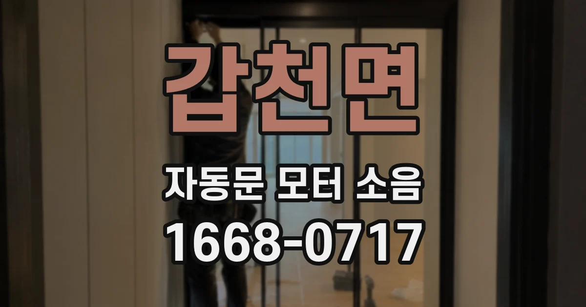 갑천면 자동문 모터 소음