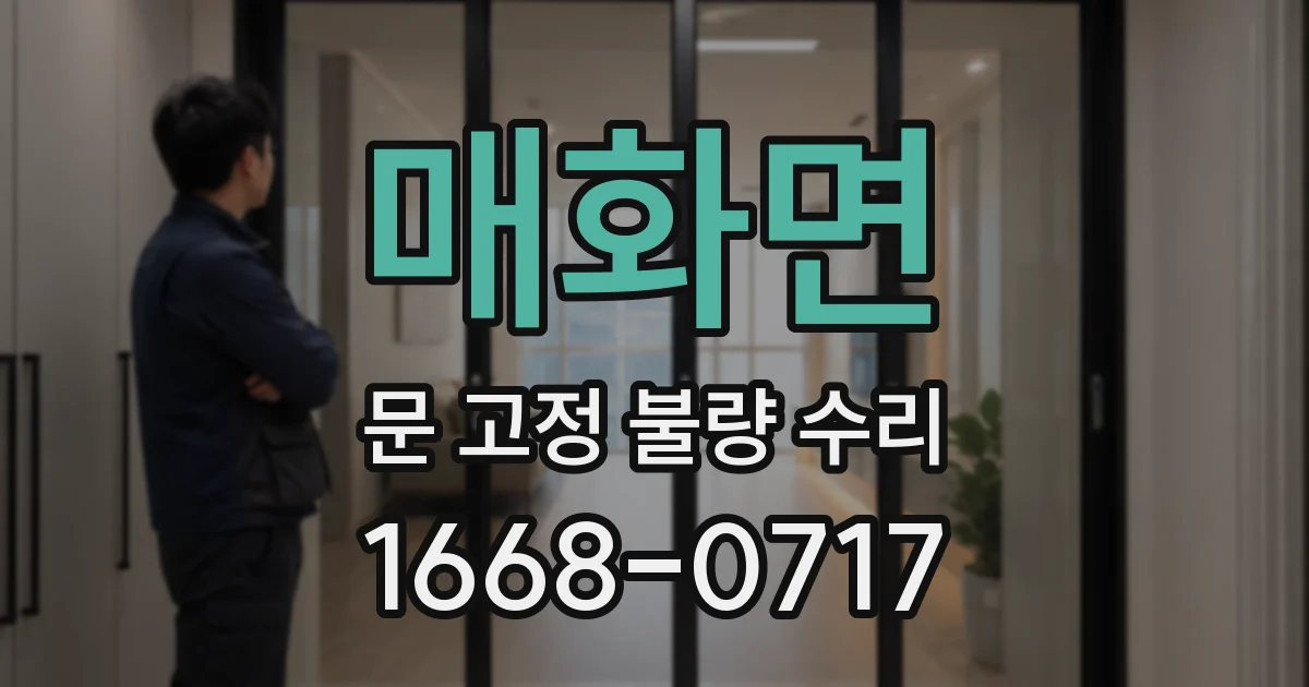 매화면 문 고정 불량 수리