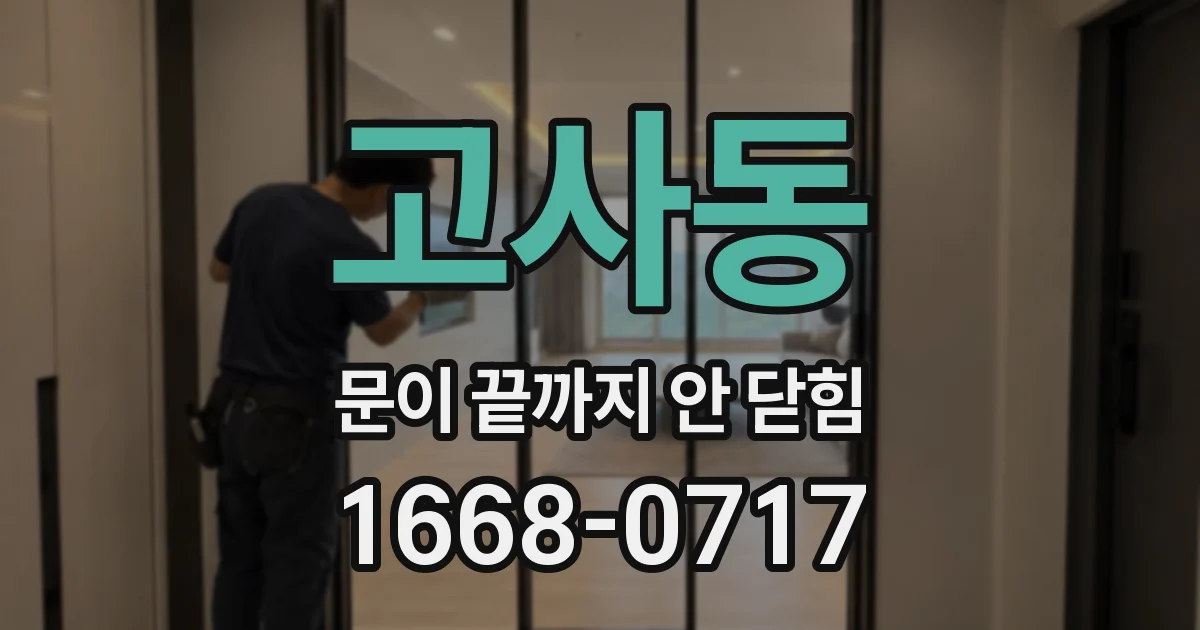 고사동 문이 끝까지 안 닫힘