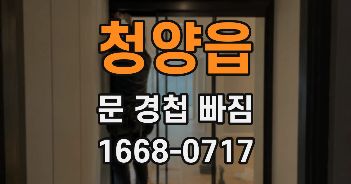 청양읍 문 경첩 빠짐