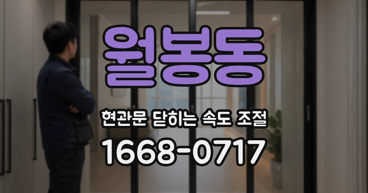 월봉동 현관문 닫히는 속도 조절