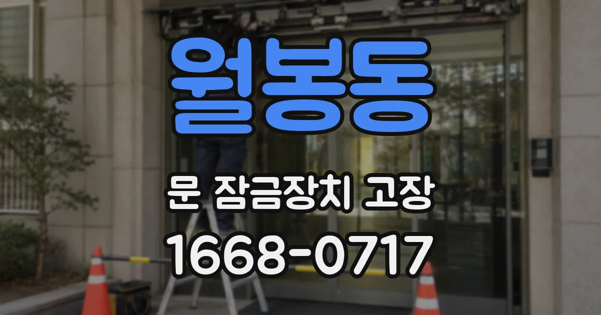월봉동 문 잠금장치 고장