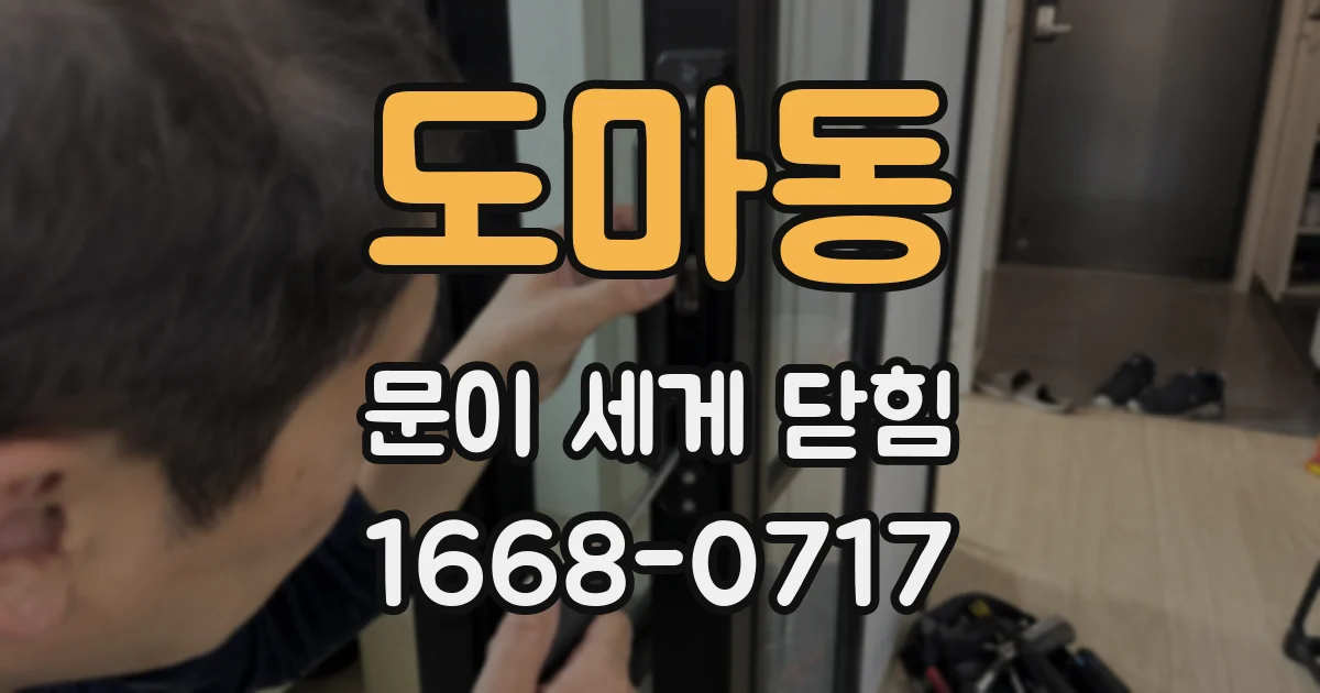 도마동 문이 세게 닫힘
