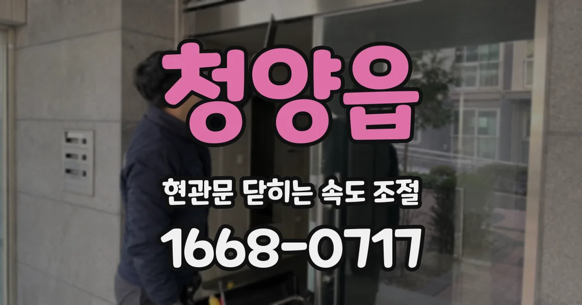 청양읍 현관문 닫히는 속도 조절