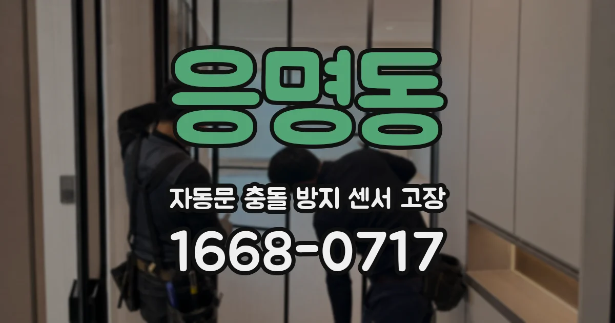 응명동 자동문 충돌 방지 센서 고장
