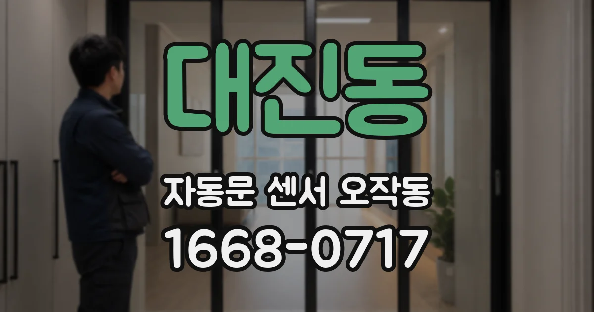 대진동 자동문 센서 오작동