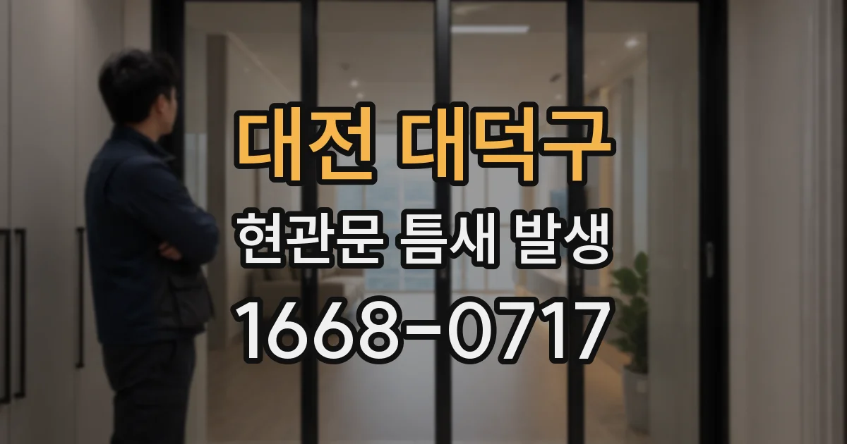 대전 대덕구 현관문 틈새 발생
