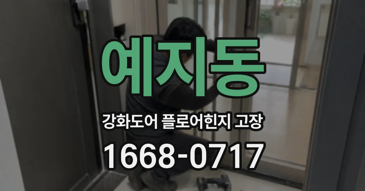 예지동 강화도어 플로어힌지 고장