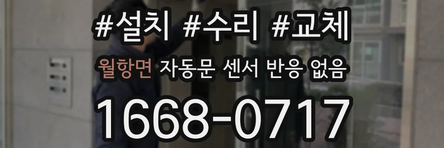 월항면 자동문 센서 반응 없음
