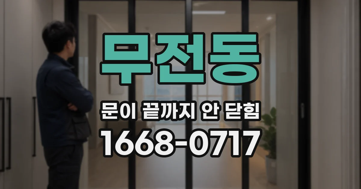 무전동 문이 끝까지 안 닫힘