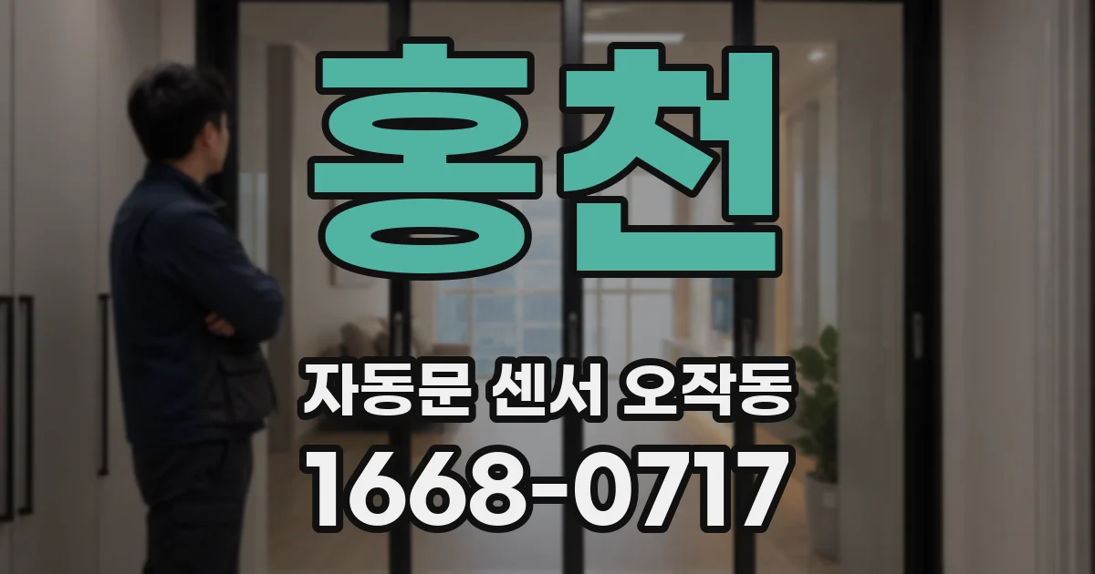 홍천 자동문 센서 오작동
