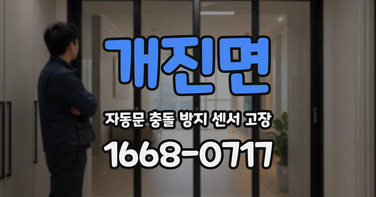 개진면 자동문 충돌 방지 센서 고장
