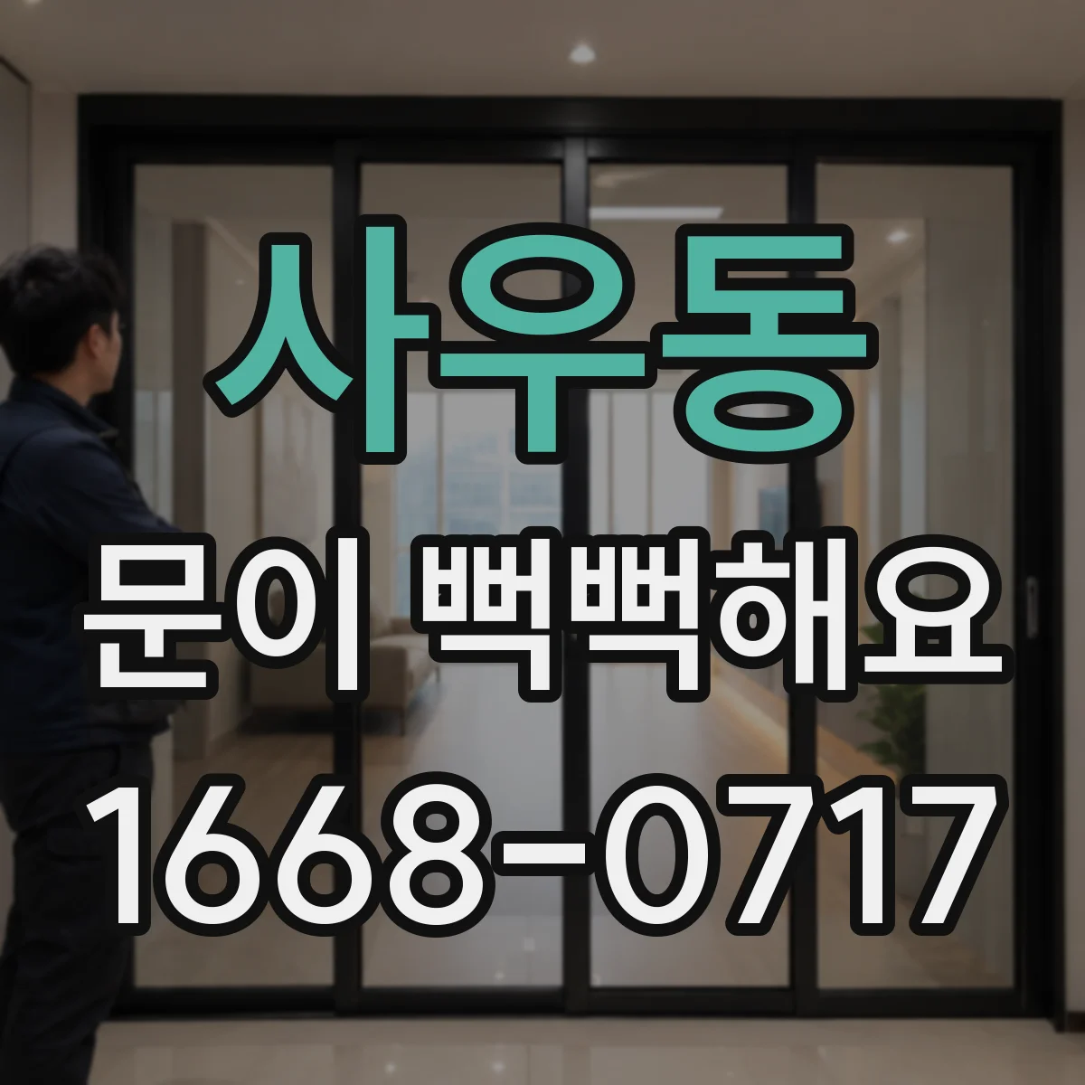 사우동 문이 뻑뻑해요