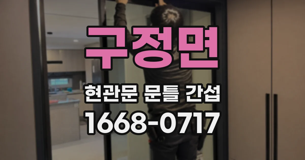 구정면 현관문 문틀 간섭