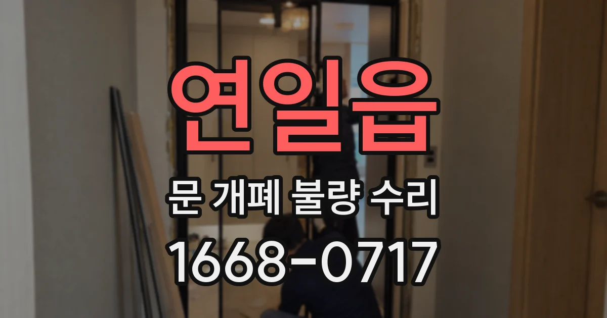 연일읍 문 개폐 불량 수리