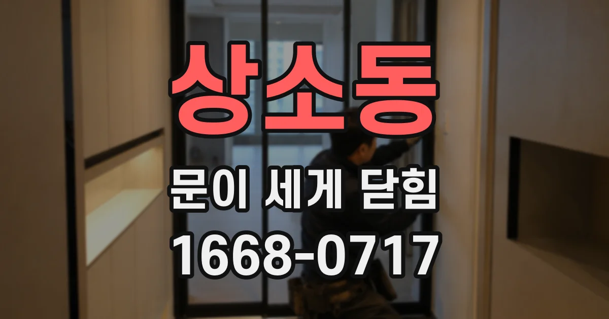 상소동 문이 세게 닫힘