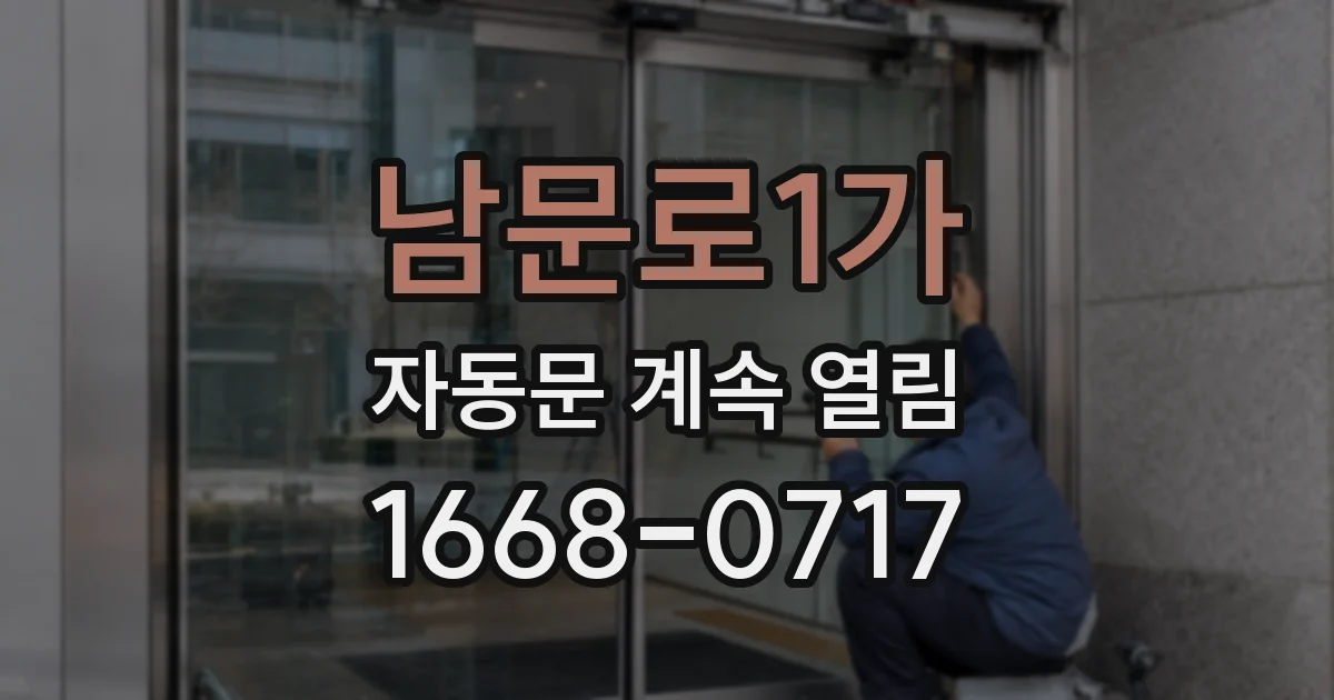 남문로1가 자동문 계속 열림