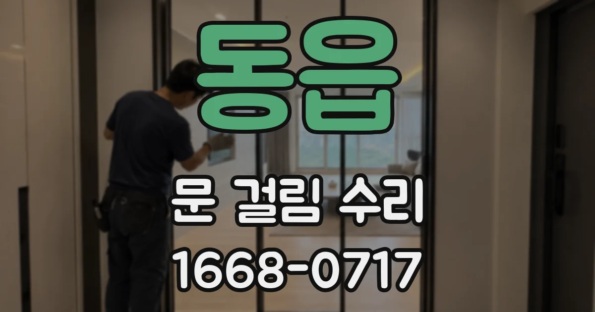 동읍 문 걸림 수리