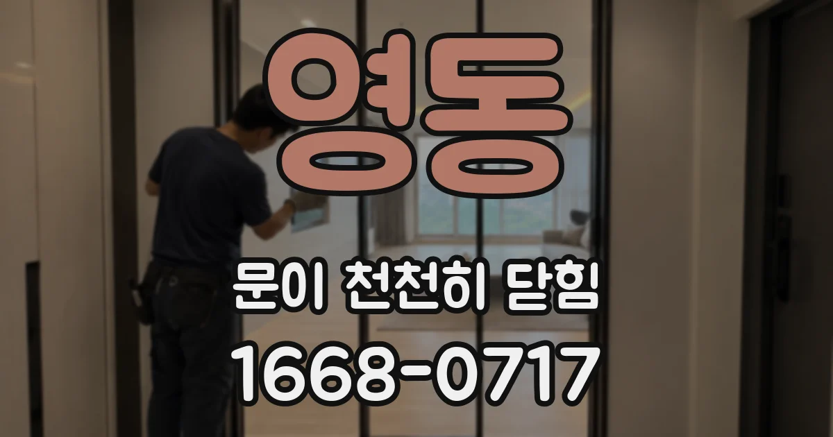 영동 문이 천천히 닫힘