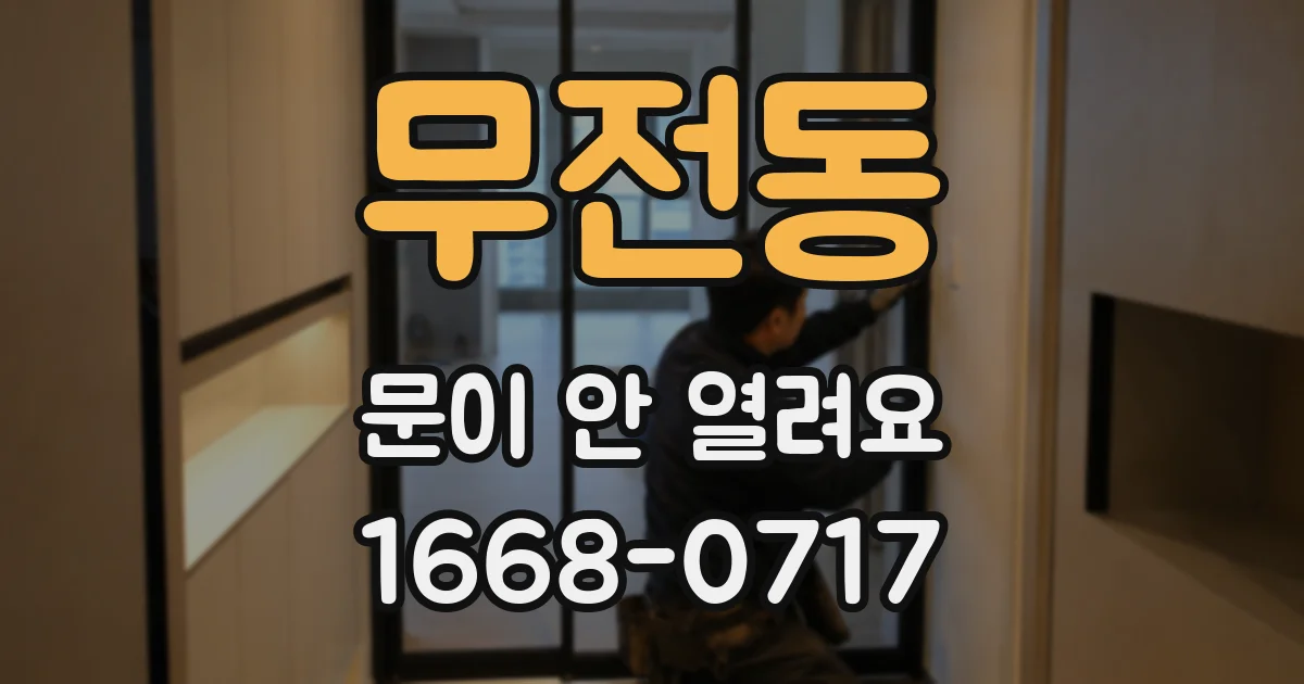 무전동 문이 안 열려요