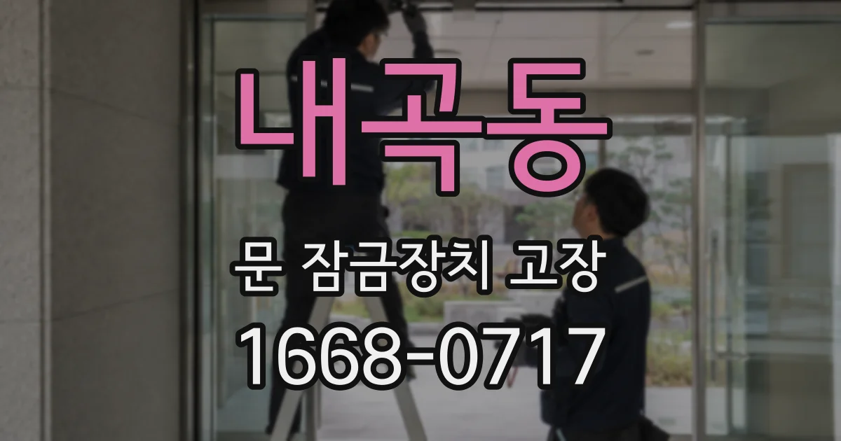 내곡동 문 잠금장치 고장