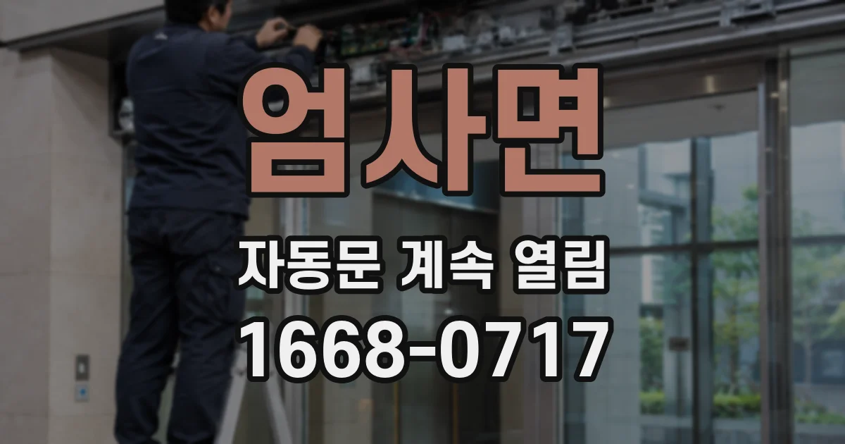 엄사면 자동문 계속 열림