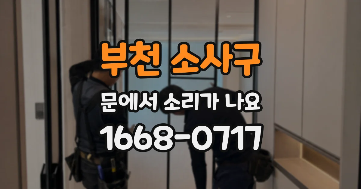 부천 소사구 문에서 소리가 나요
