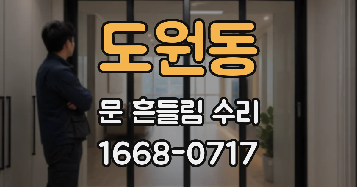 도원동 문 흔들림 수리