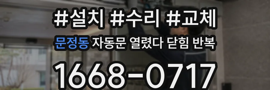 문정동 자동문 열렸다 닫힘 반복