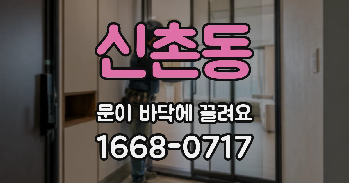 신촌동 문이 바닥에 끌려요