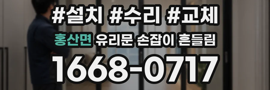 홍산면 유리문 손잡이 흔들림