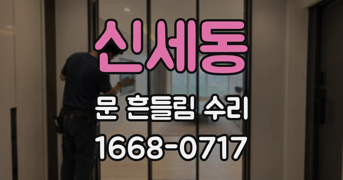 신세동 문 흔들림 수리